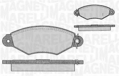 MAGNETI MARELLI 363916060200 -  Комплект тормозных колодок, дисковый тормоз